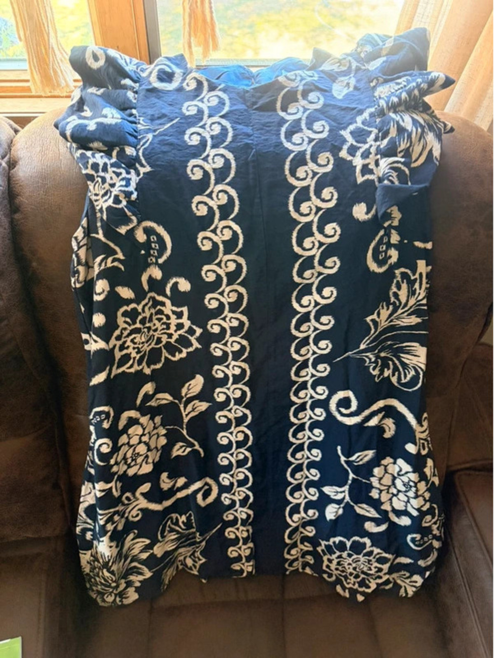 Tcec blue and white dress